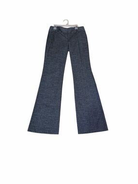 Express Editor Black/White Plaid Flared Pants